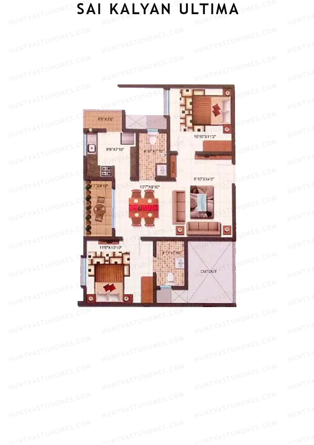 Sai Kalyan Ultima Tower C Unit 2 Floor Plan