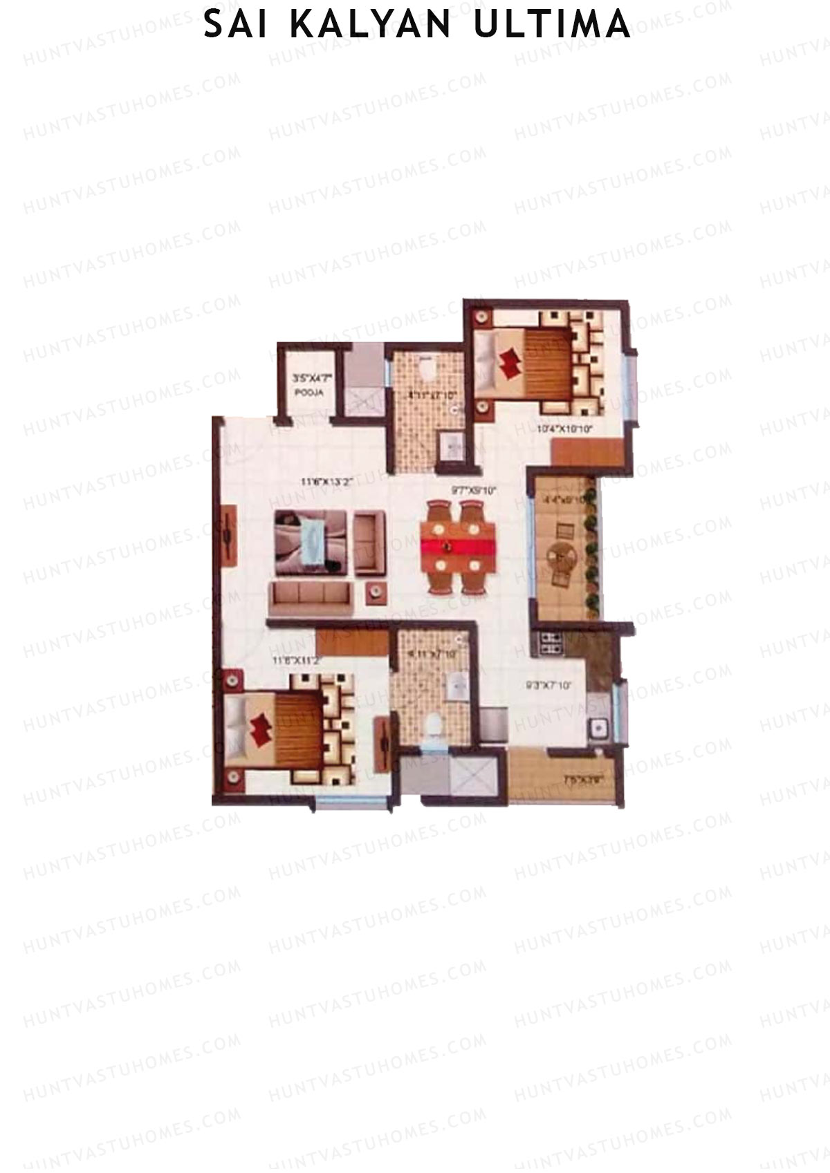 Sai Kalyan Ultima Tower C Unit 5 Floor Plan