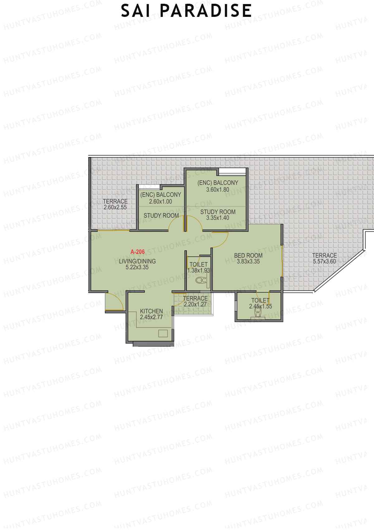 Sai Paradise Tower A Unit 6 Floor Plan