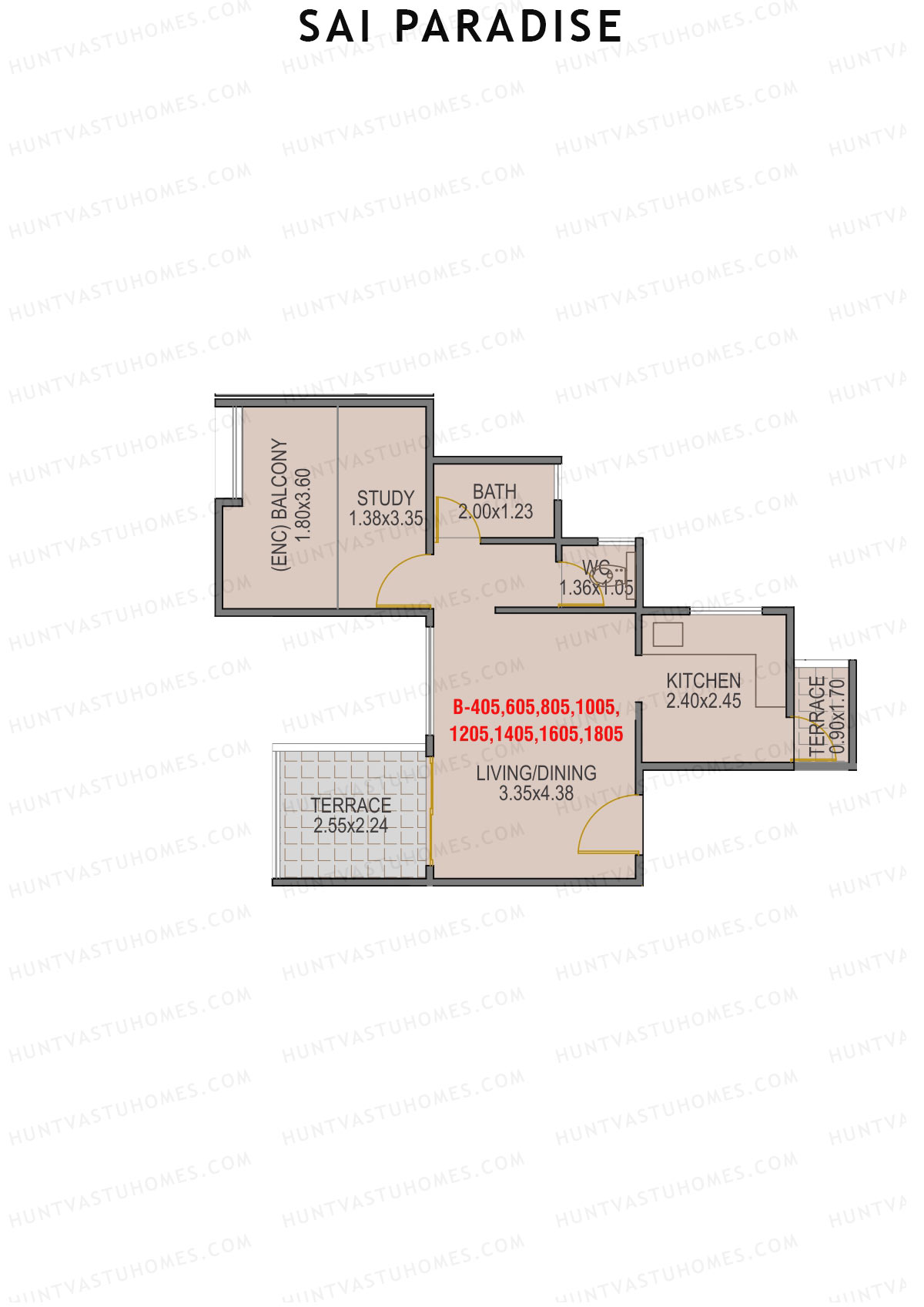 Sai Paradise Tower B Unit 5 Floor Plan