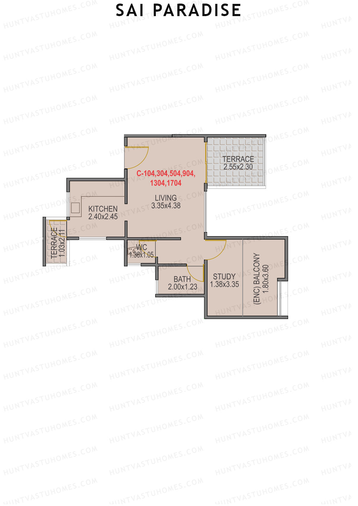 Sai Paradise Tower C Unit 4 Floor Plan