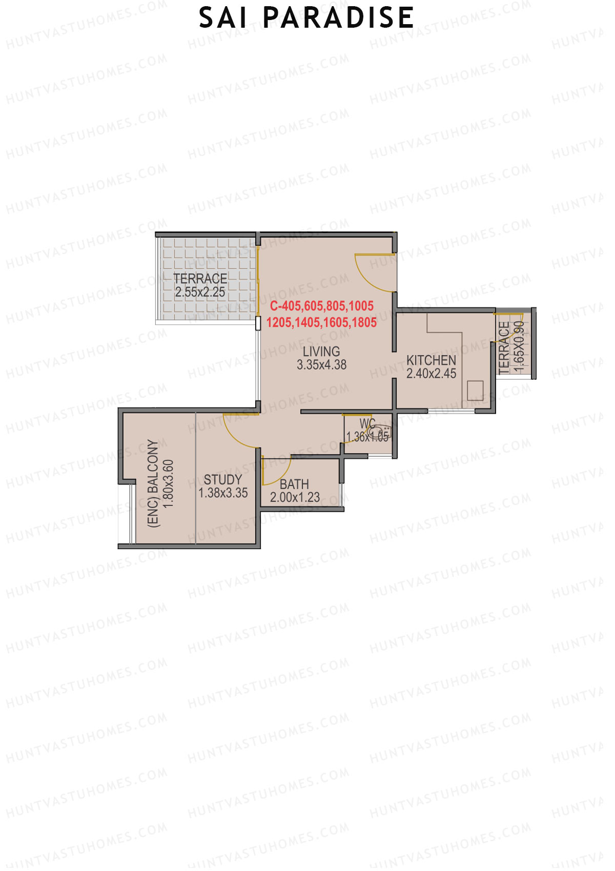 Sai Paradise Tower C Unit 5 Floor Plan