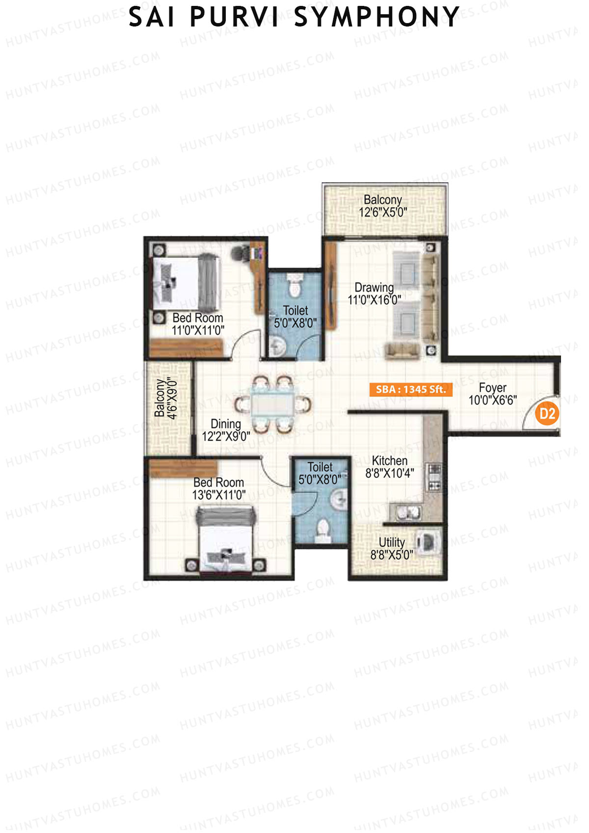 Sai Purvi Symphony Block D Unit 2 Floor Plan
