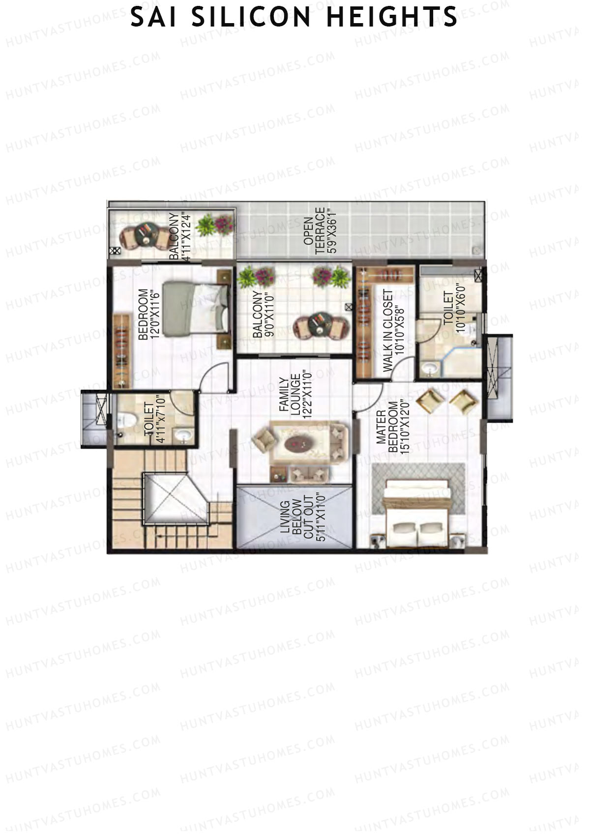 Sai Silicon Heights Block A Unit A1 (Duplex ) Floor Plan