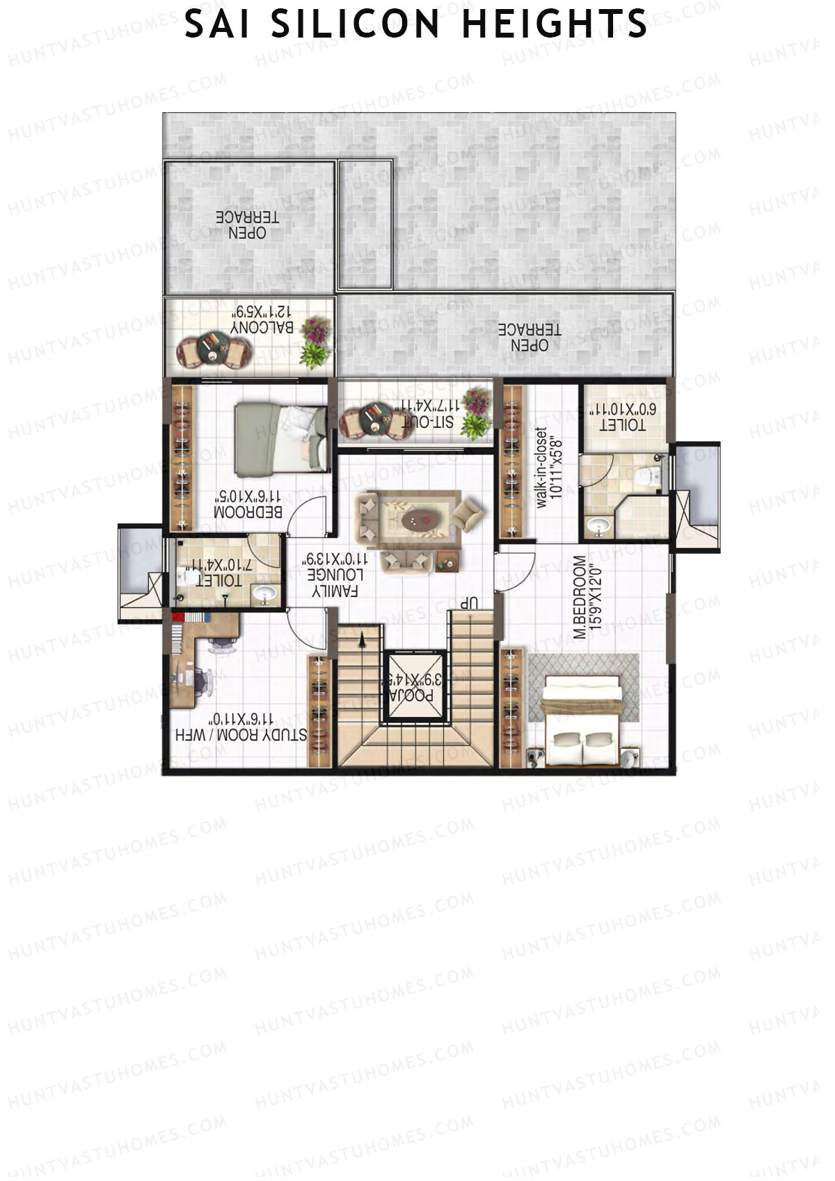 Sai Silicon Heights Block A Unit A1 (Villa) Floor Plan