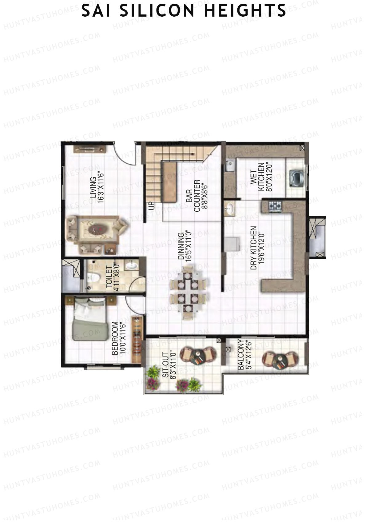 Sai Silicon Heights Block A Unit A7 (Duplex ) Floor Plan