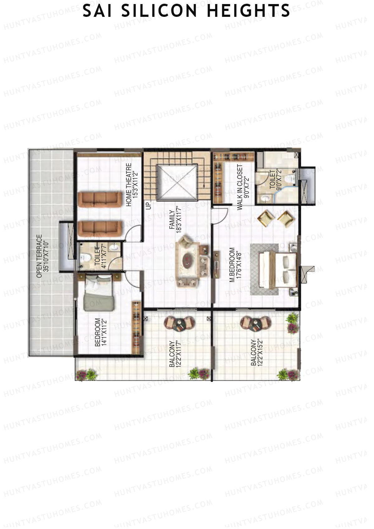 Sai Silicon Heights Block A Unit A8 (Duplex ) Floor Plan