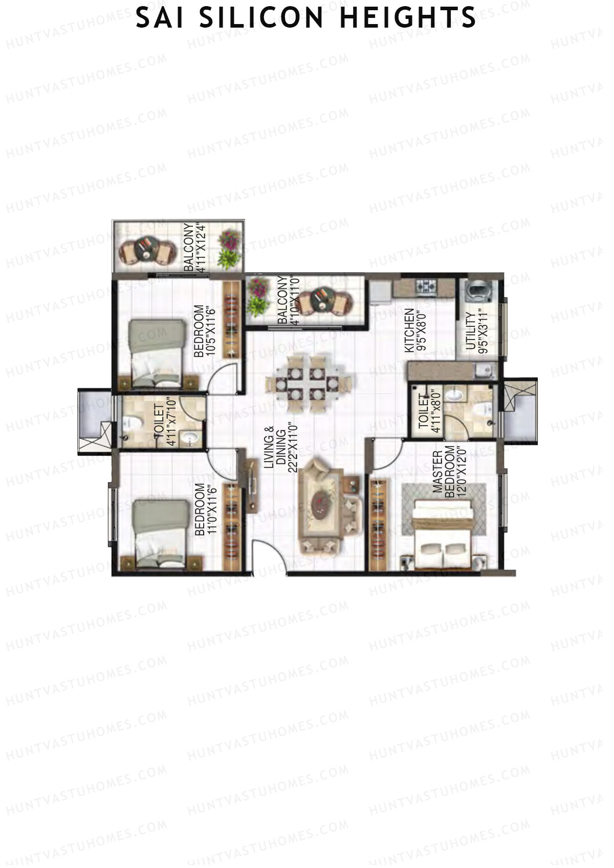 Sai Silicon Heights Block B Unit B1 Floor Plan