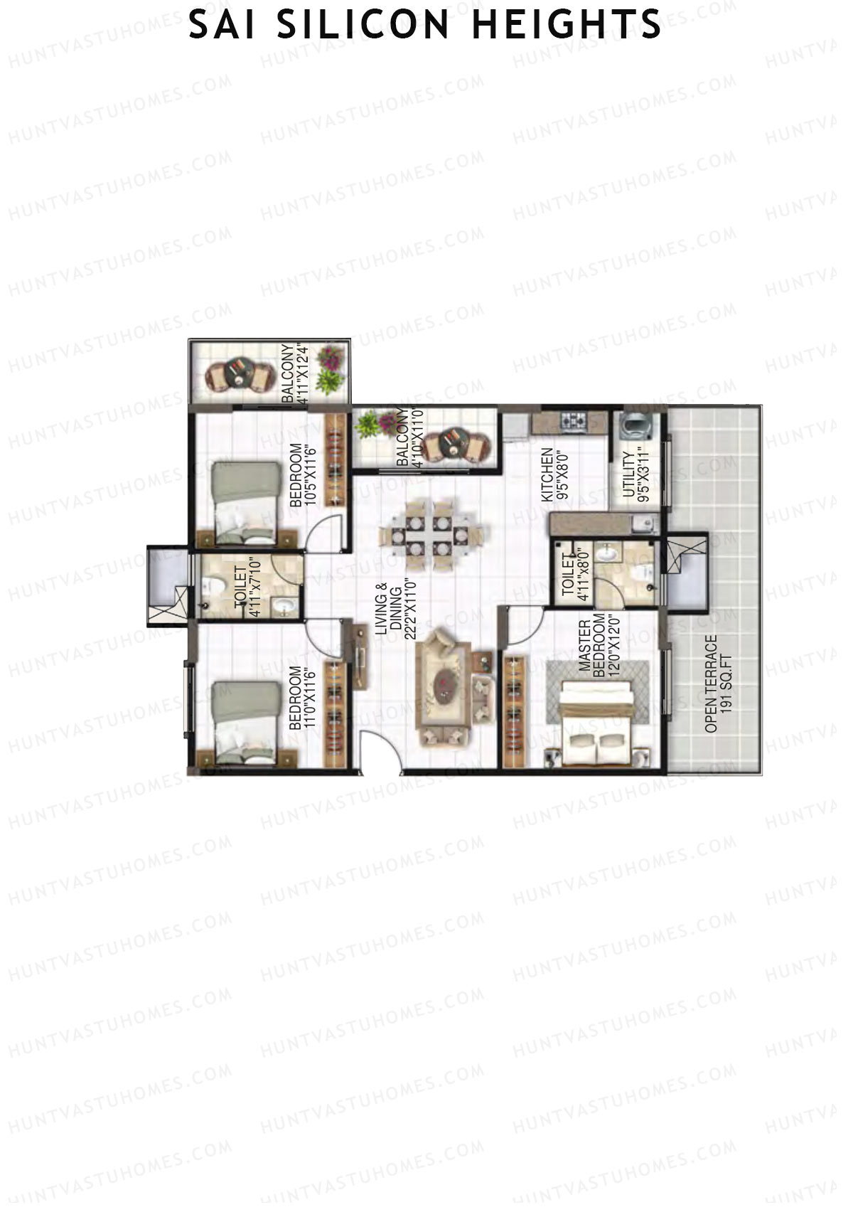 Sai Silicon Heights Block B Unit B3 Floor Plan