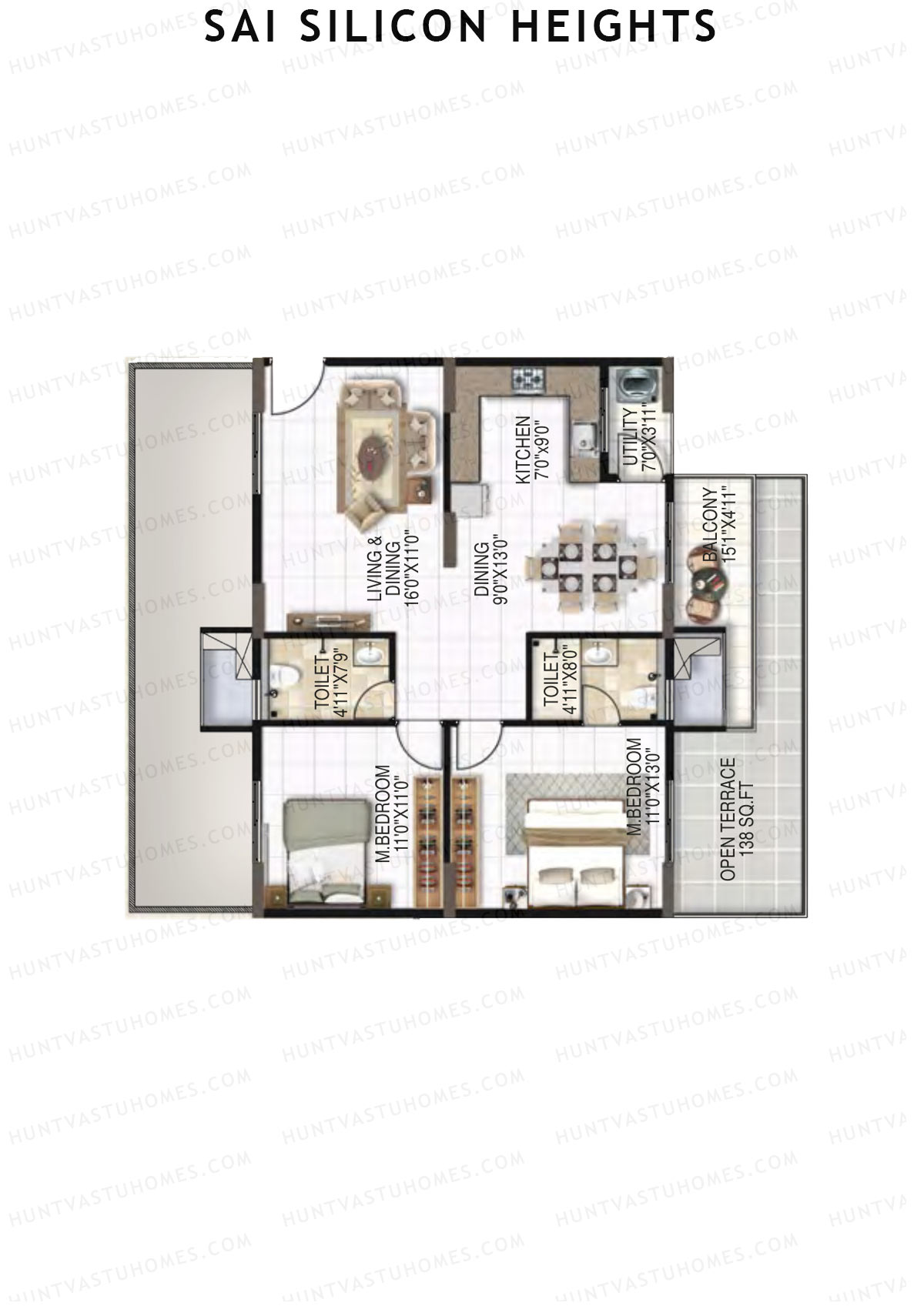 Sai Silicon Heights Block B Unit B4 Floor Plan