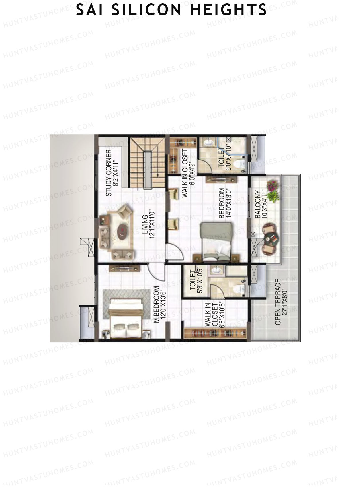 Sai Silicon Heights Block B Unit B4 (Duplex ) Floor Plan