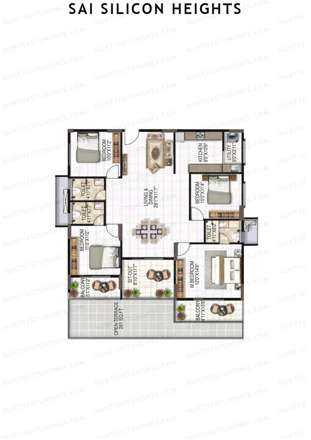 Sai Silicon Heights Block B Unit B5 Floor Plan