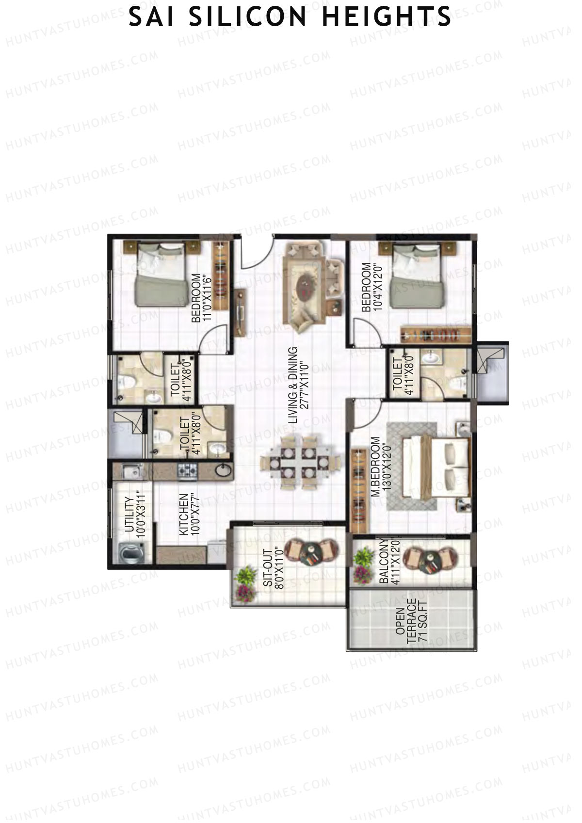 Sai Silicon Heights Block B Unit B6 Floor Plan