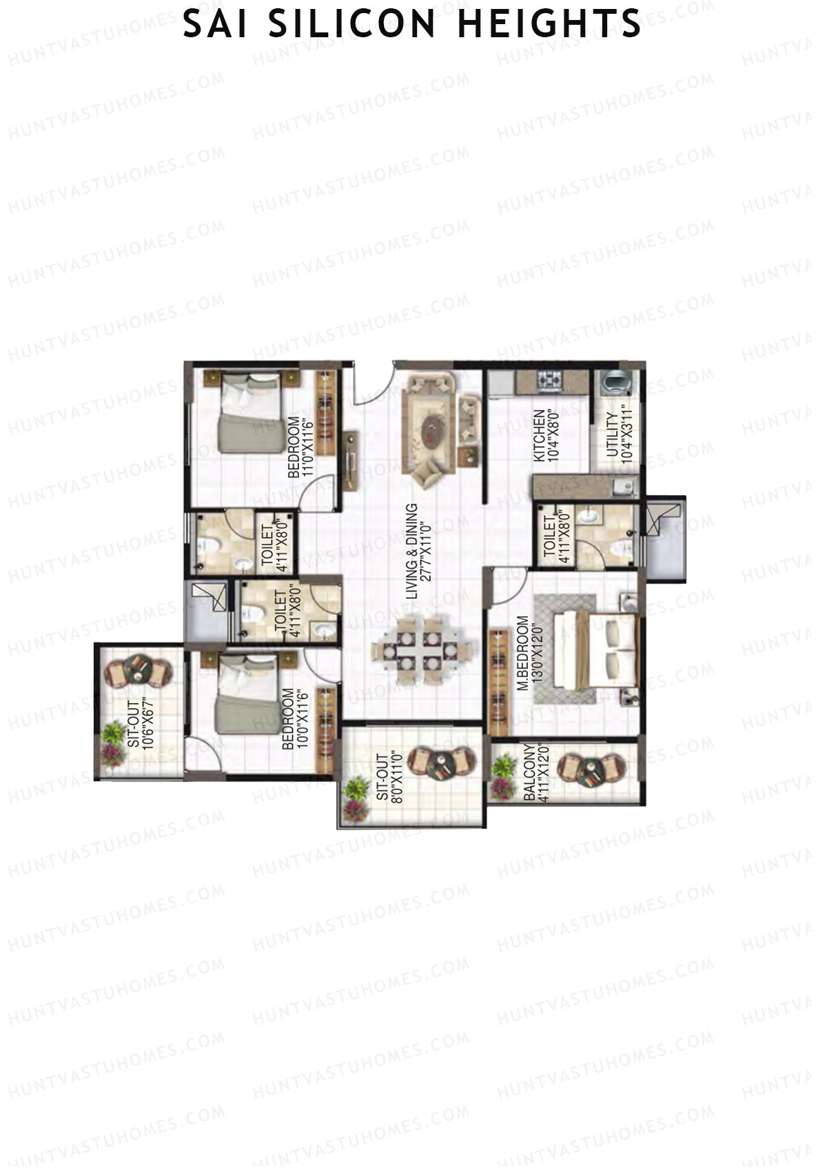 Sai Silicon Heights Block B Unit B7 Floor Plan