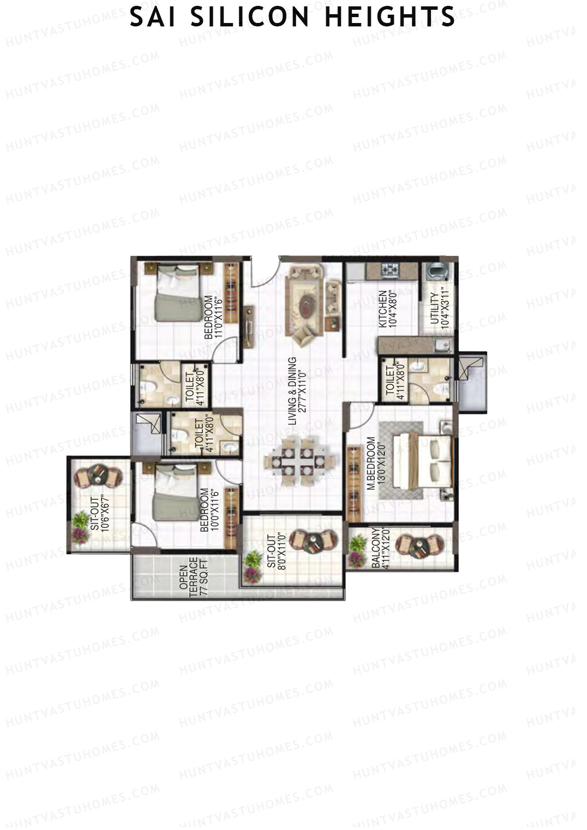 Sai Silicon Heights Block B Unit B7 Floor Plan