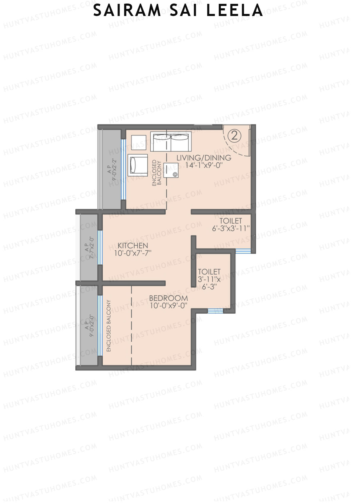 Sairam Sai Leela Wing A Unit 2 Floor Plan