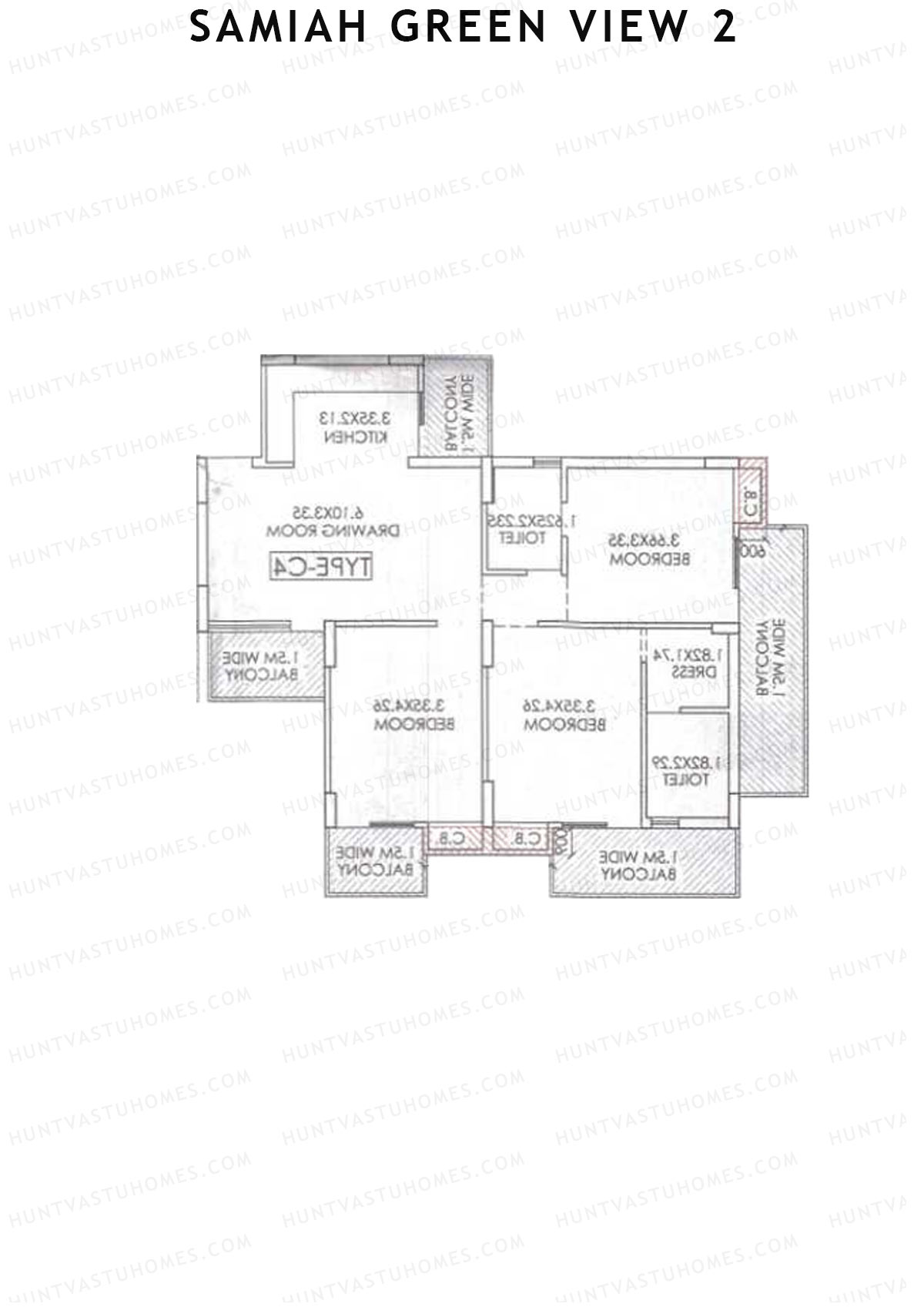 Samiah Green View 2 Tower 2 Unit 1 (Type C4) Floor Plan