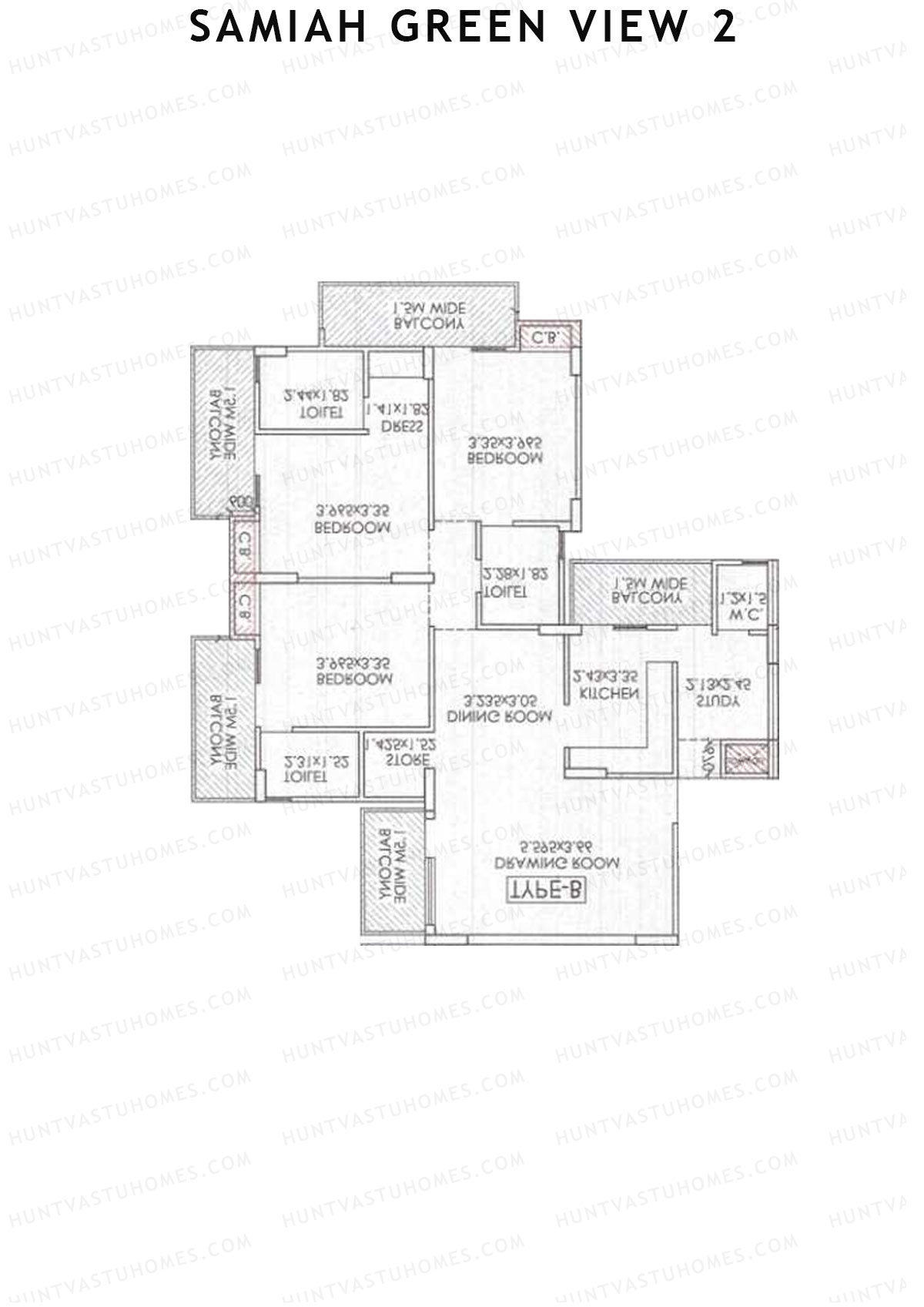 Samiah Green View 2 Tower 2 Unit 5 (Type B) Floor Plan
