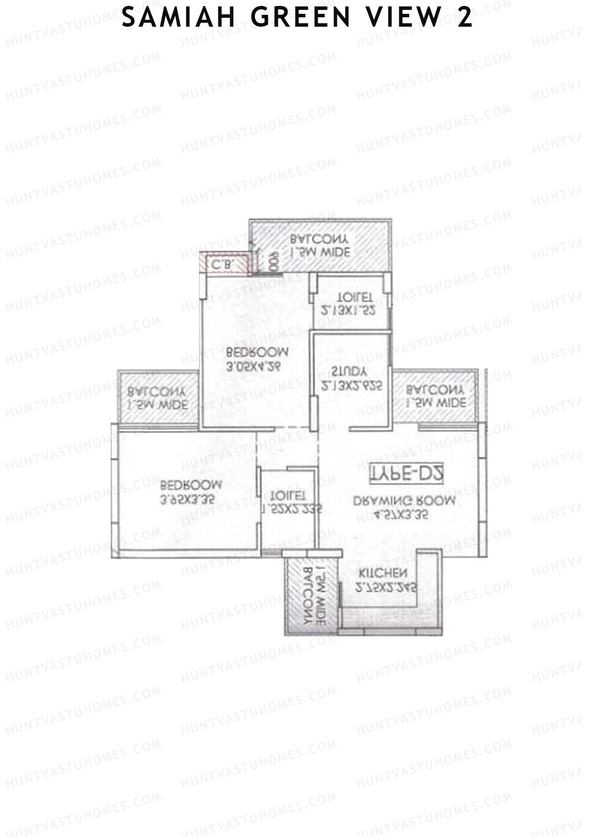 Samiah Green View 2 Tower 2 Unit 7 (Type D2) Floor Plan