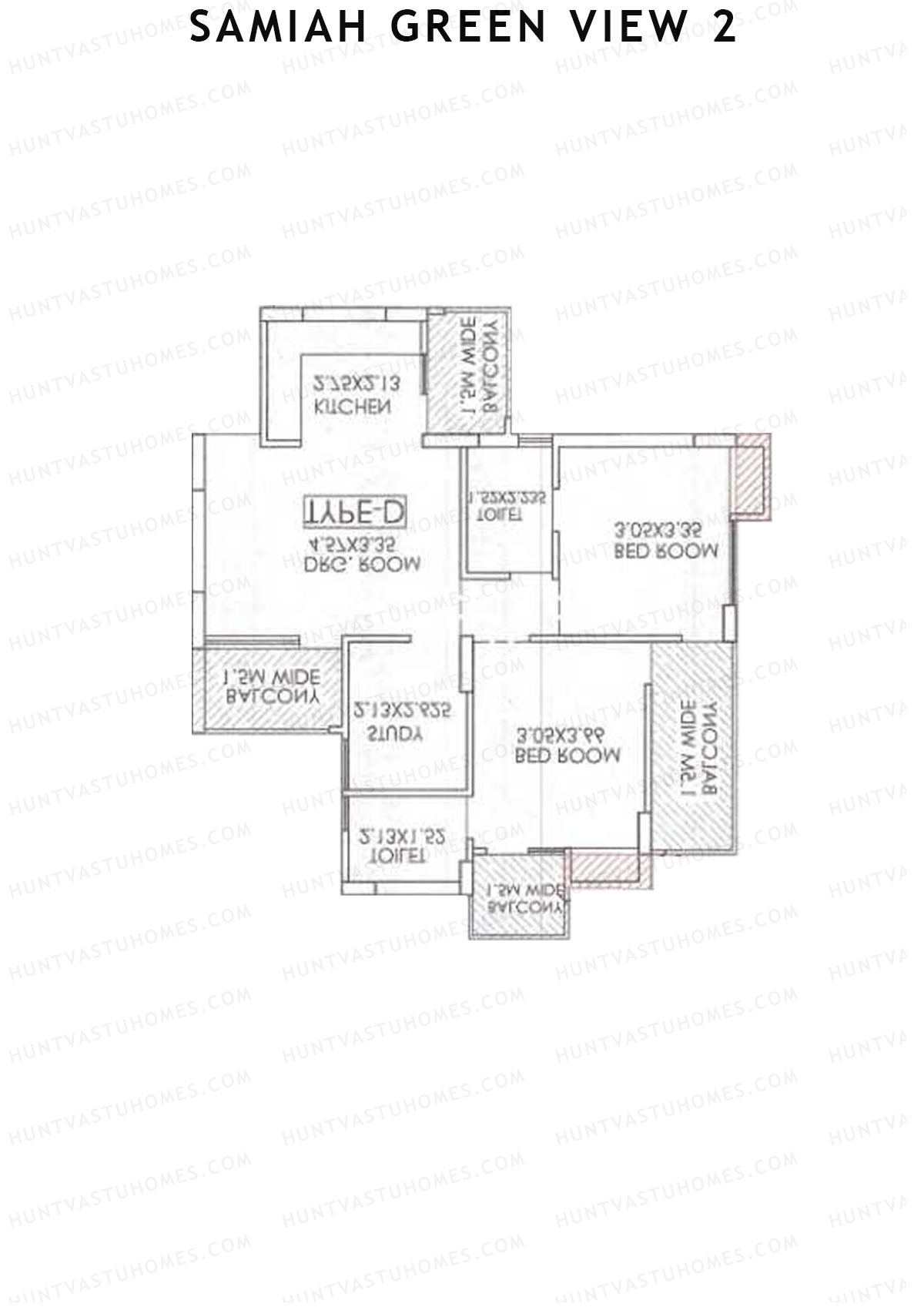 Samiah Green View 2 Tower 3 Unit 1 (Type D) Floor Plan