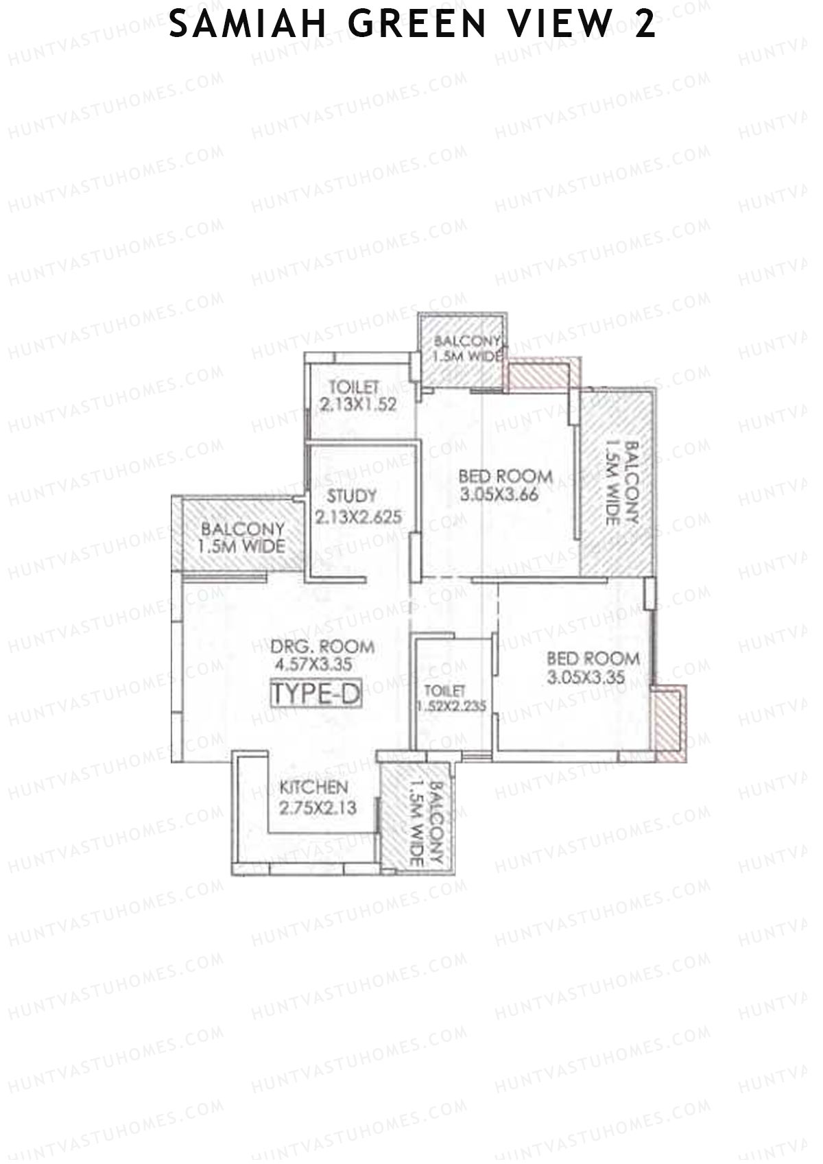 Samiah Green View 2 Tower 3 Unit 8 (Type D) Floor Plan