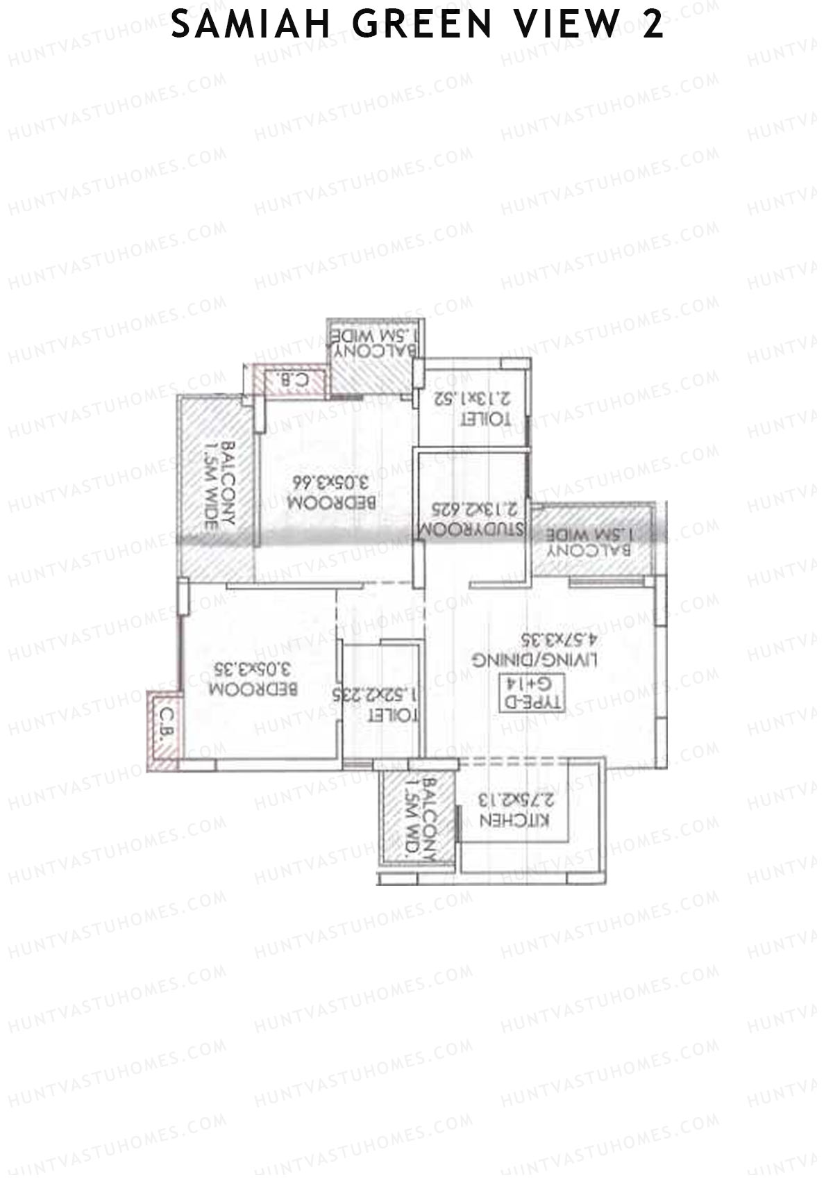 Samiah Green View 2 Tower 4 Unit 6 (Type D) Floor Plan