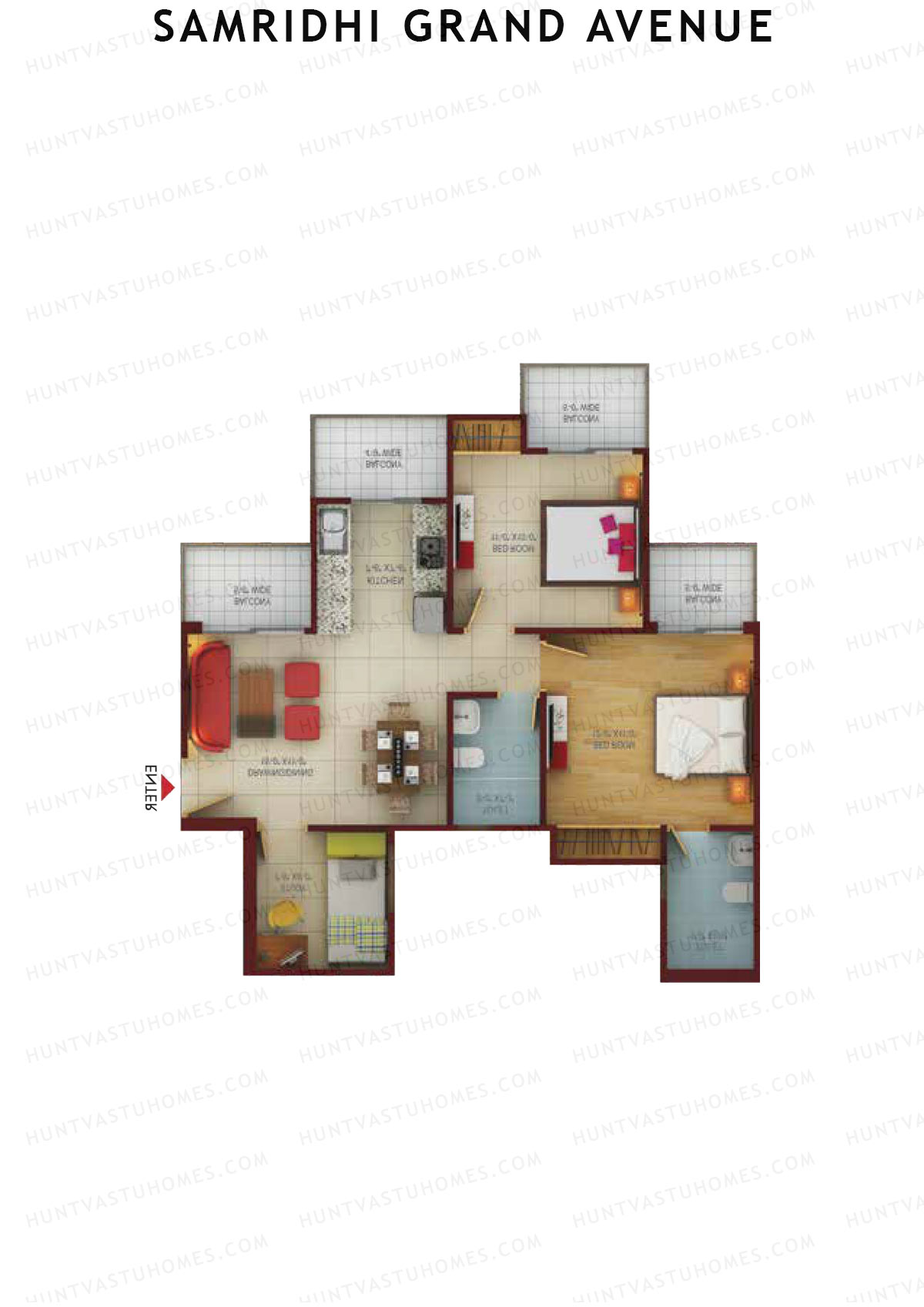 Samridhi Grand Avenue Tower C Unit 1 Floor Plan