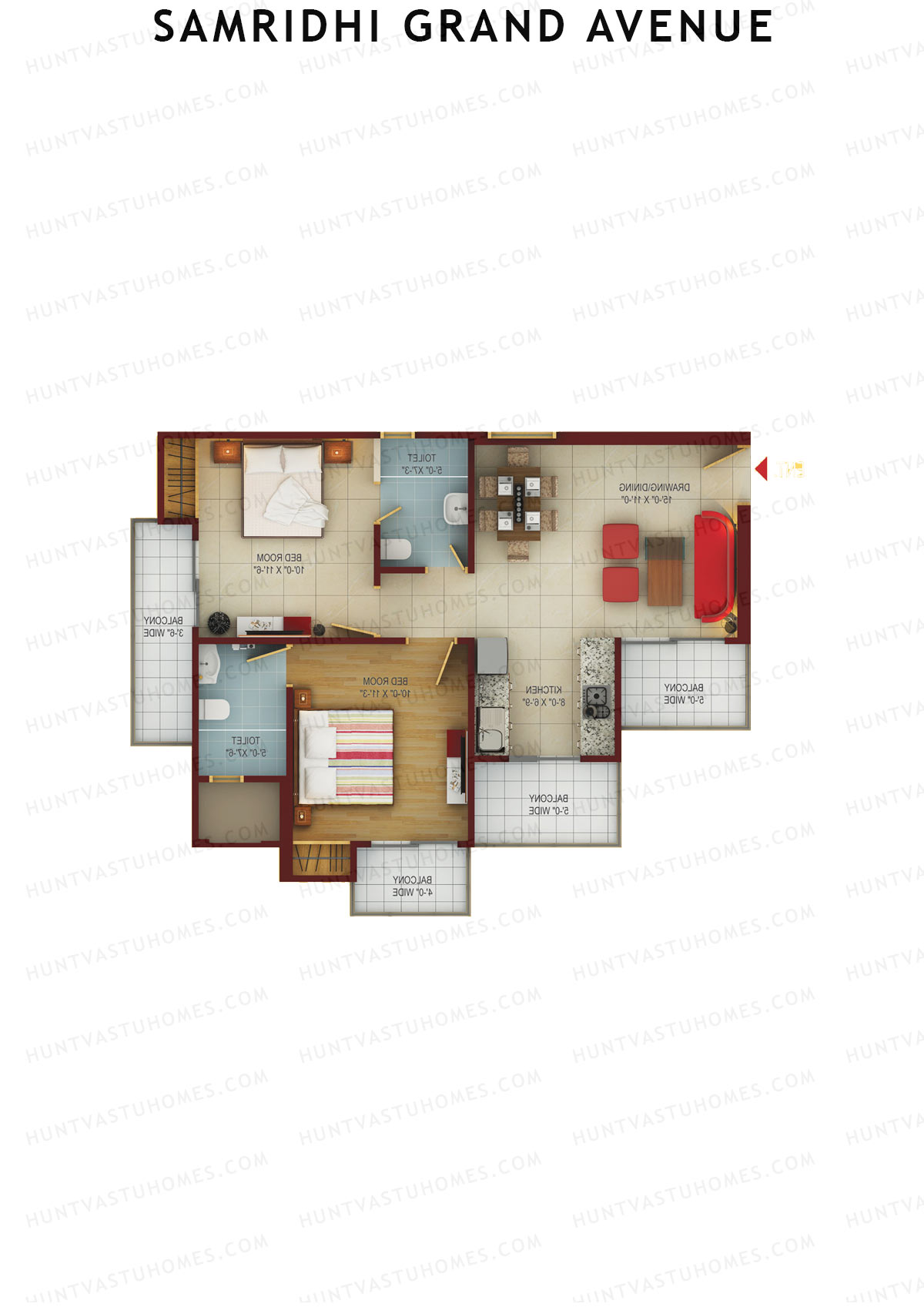 Samridhi Grand Avenue Tower G Unit 3 Floor Plan