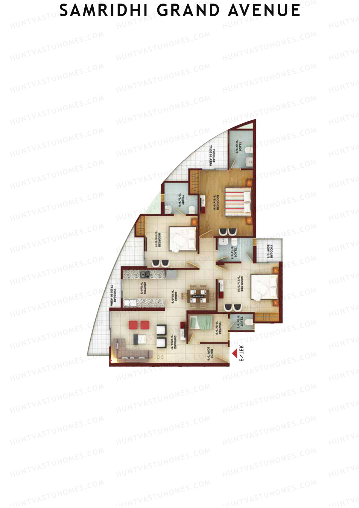 Samridhi Grand Avenue Tower L Unit 4 Floor Plan