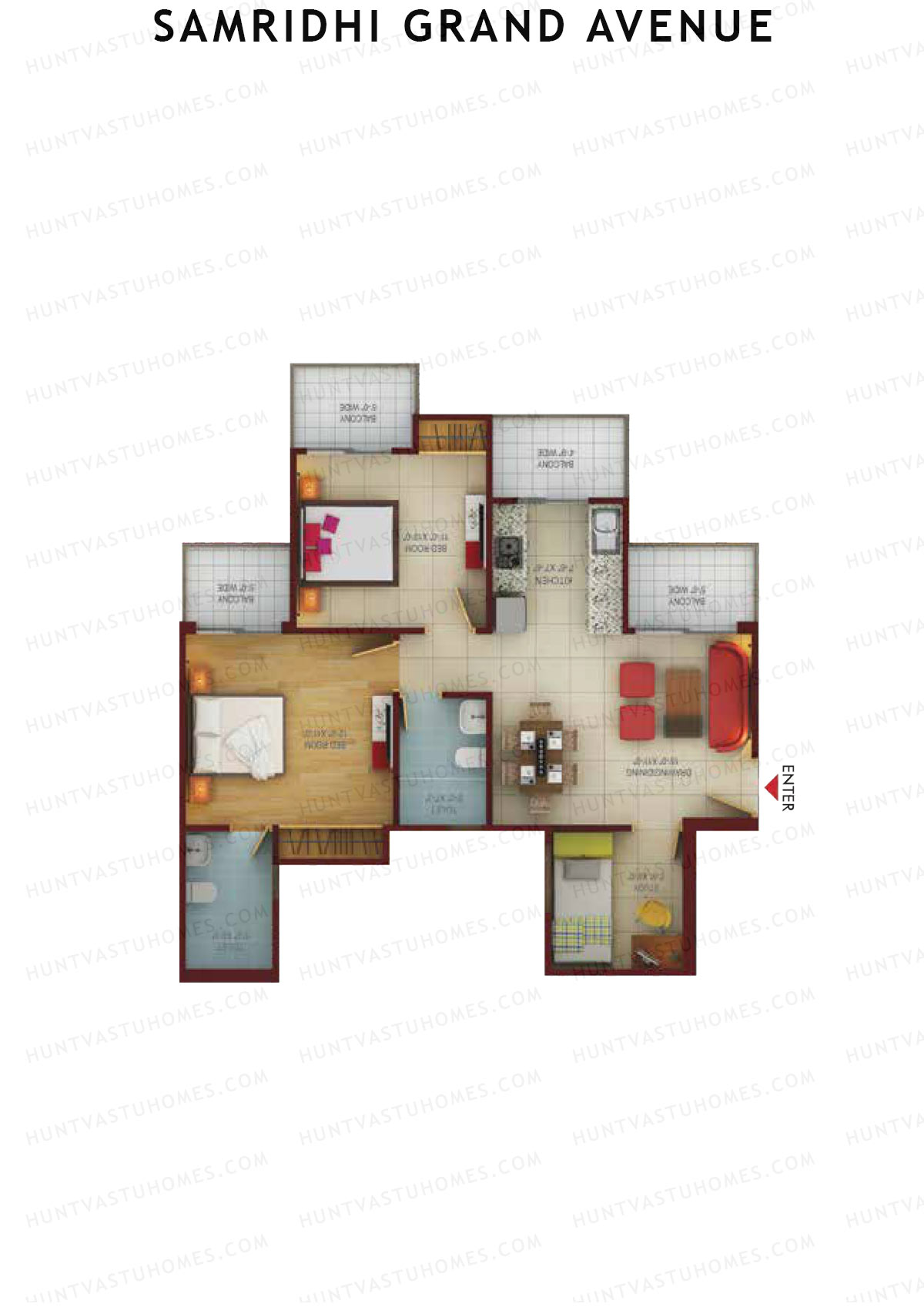 Samridhi Grand Avenue Tower M Unit 4 Floor Plan