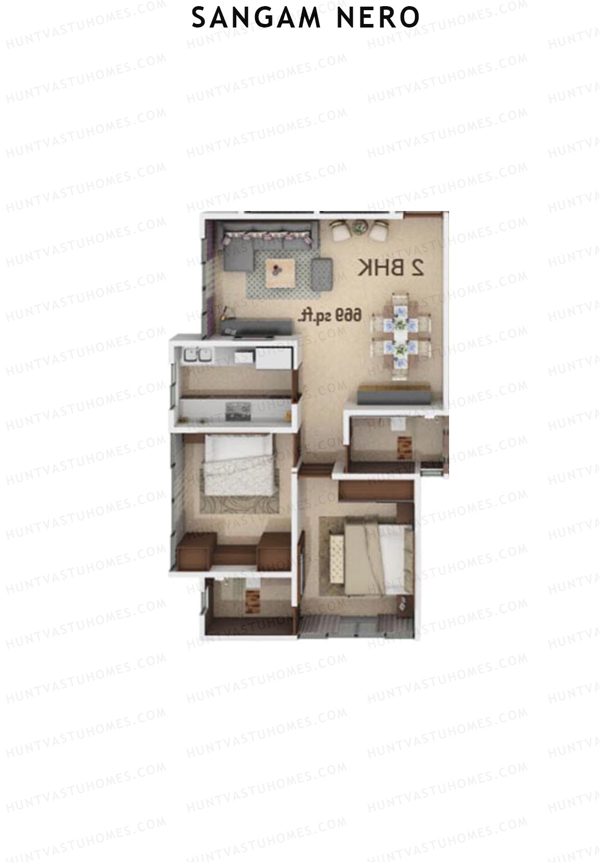 Sangam Nero Wing A Unit 2 Floor Plan