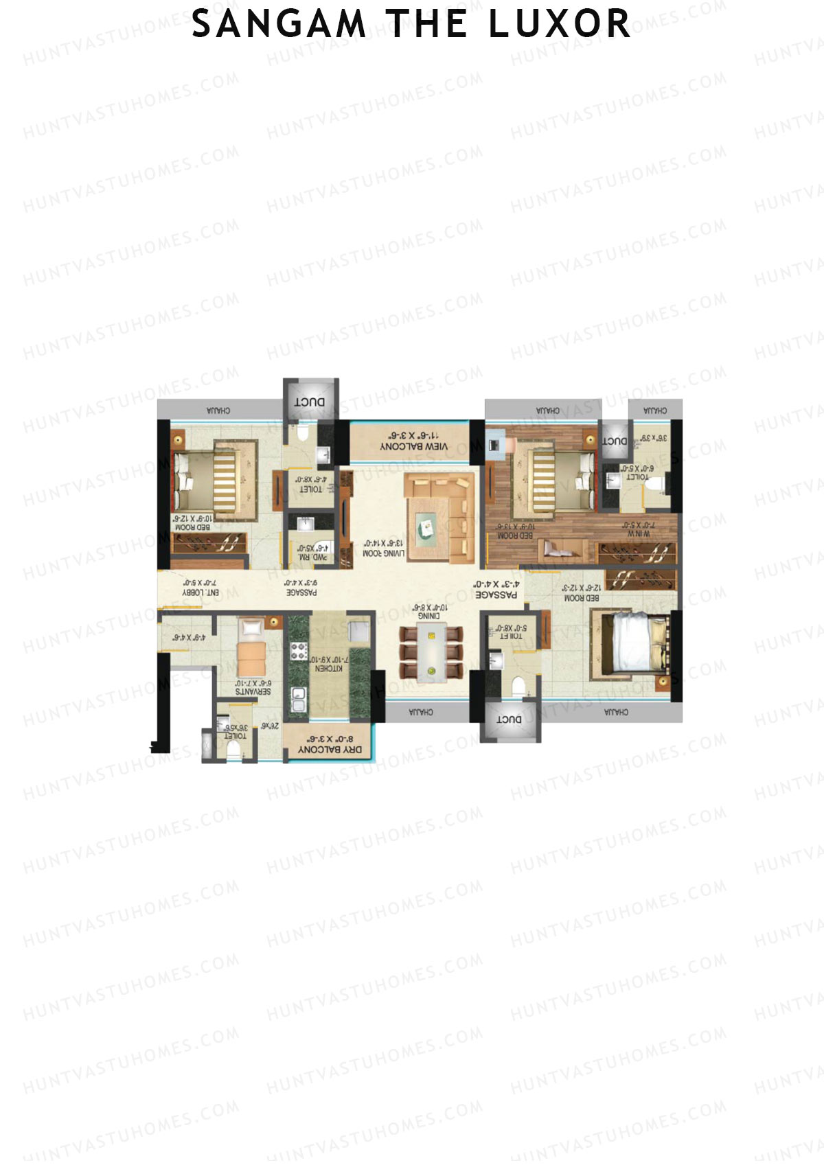 Sangam The Luxor Wing A Unit 4 Floor Plan
