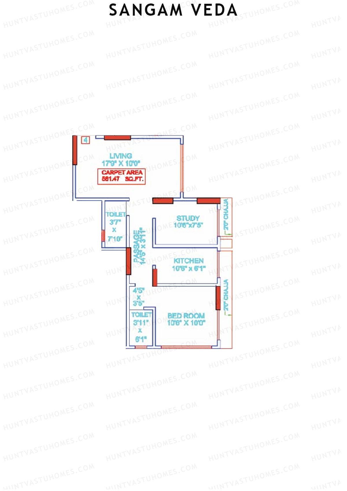 Sangam Veda Wing A Unit 4 Floor Plan