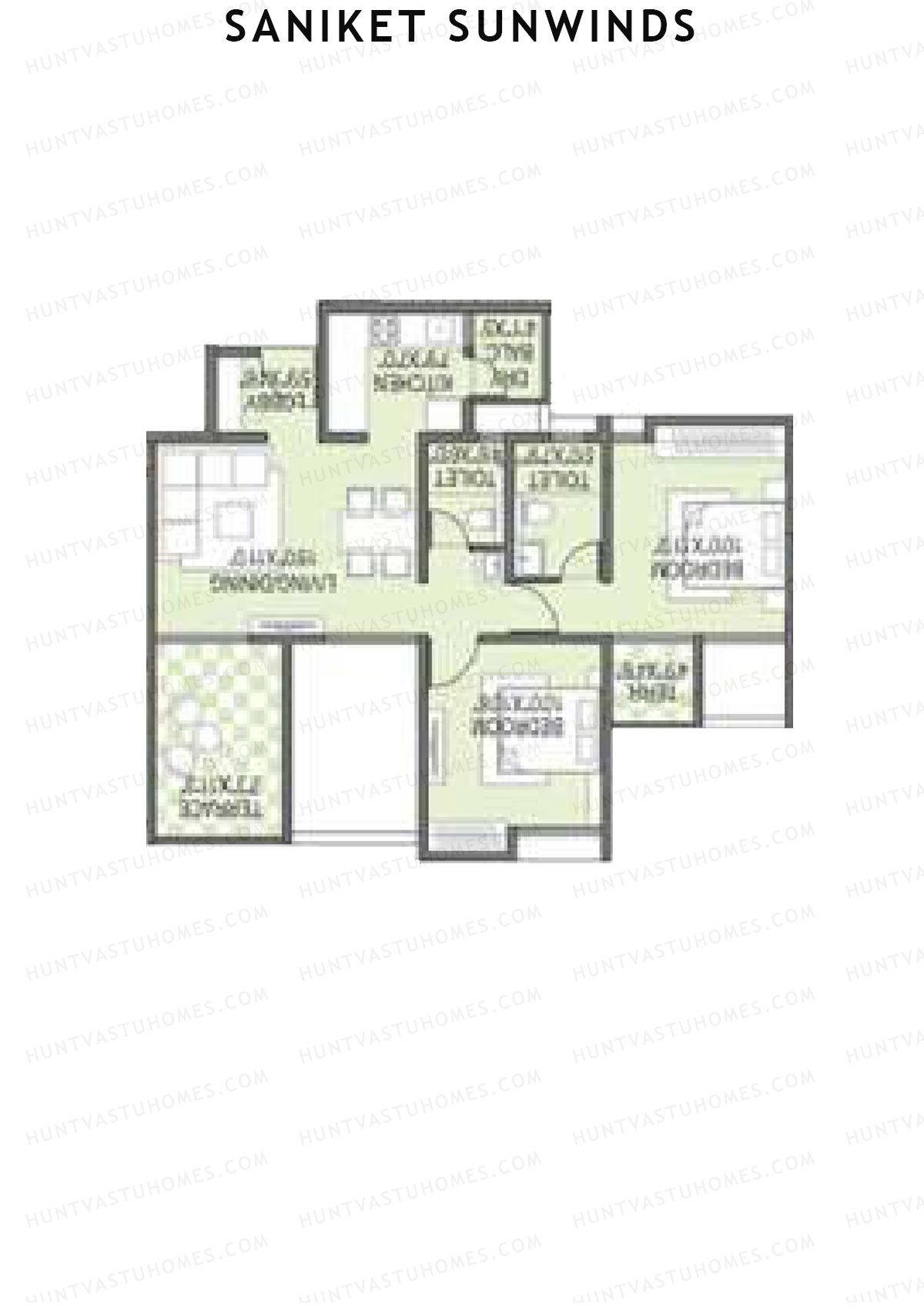 Saniket Sunwinds Wing B Unit 1 Floor Plan