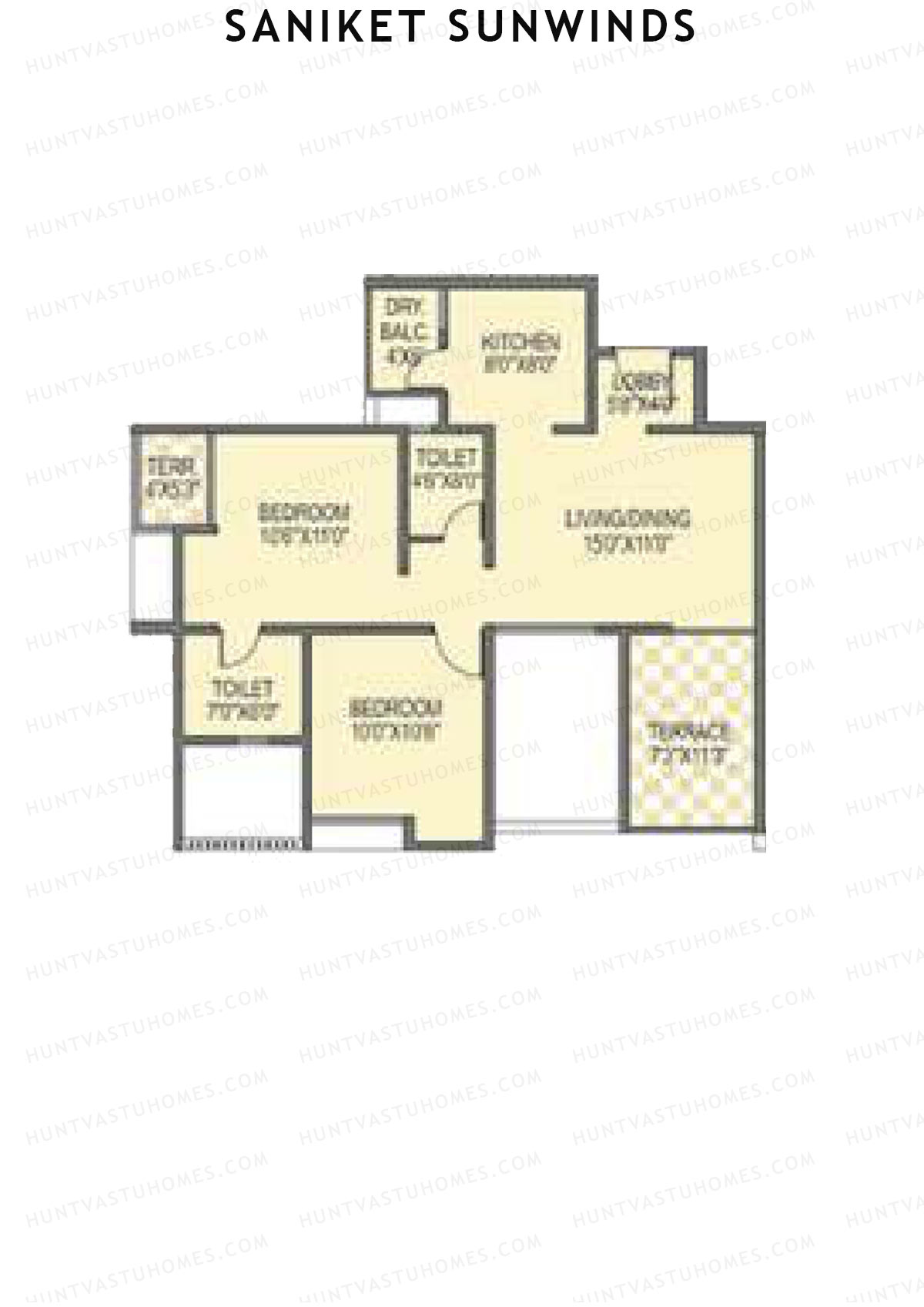 Saniket Sunwinds Wing B Unit 2 Floor Plan