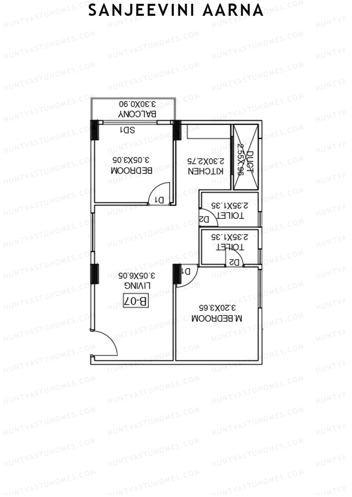 Sanjeevini Aarna Block B Unit B7 Floor Plan