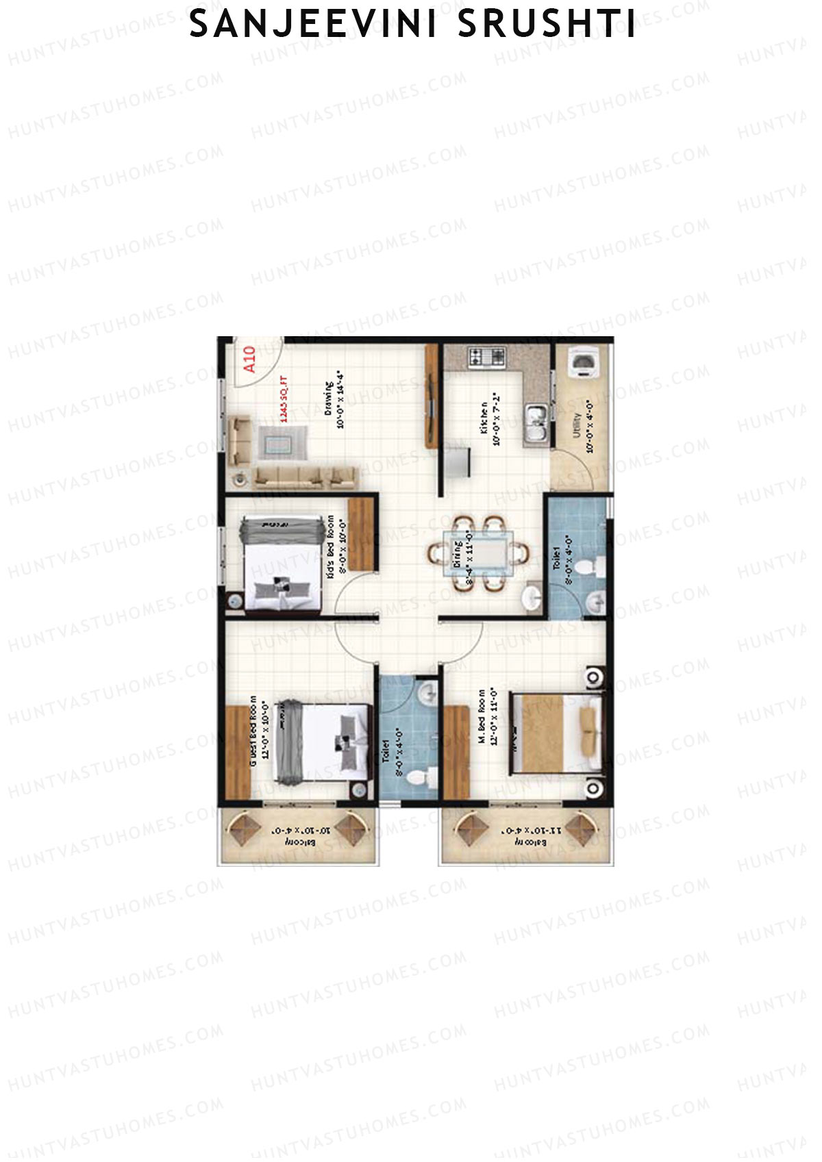 Sanjeevini Srushti Block C Unit 11 Floor Plan