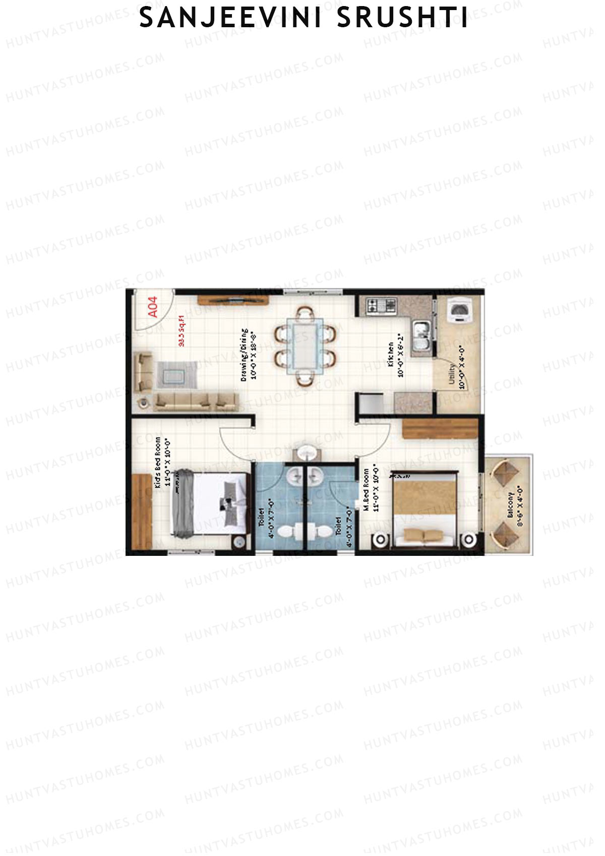 Sanjeevini Srushti Block C Unit 4 Floor Plan