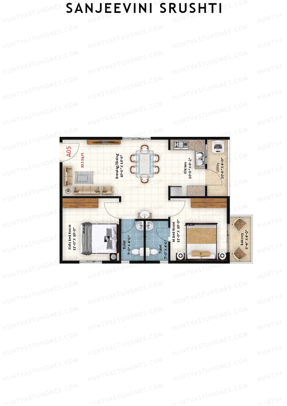 Sanjeevini Srushti Block C Unit 6 Floor Plan