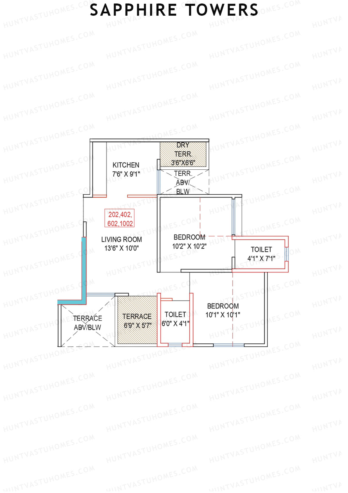 Sapphire Towers Tower A Unit 2 Floor Plan
