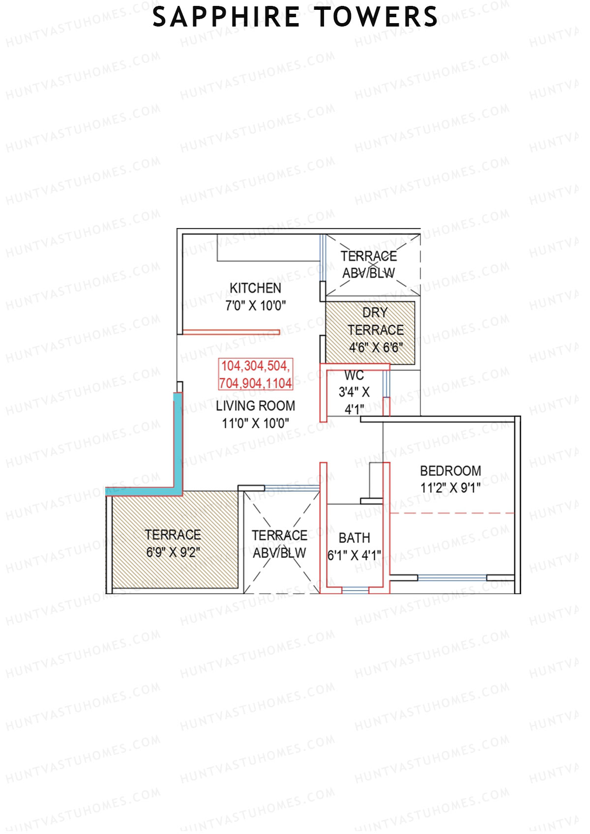 Sapphire Towers Tower A Unit 4 Floor Plan