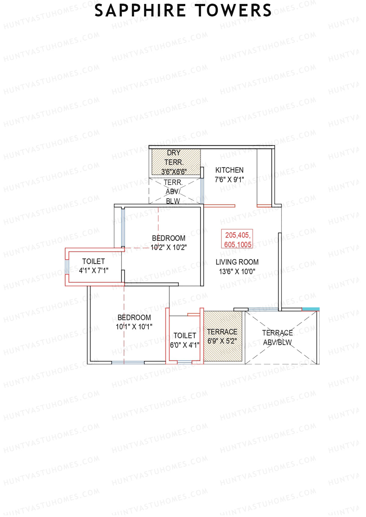 Sapphire Towers Tower A Unit 5 Floor Plan