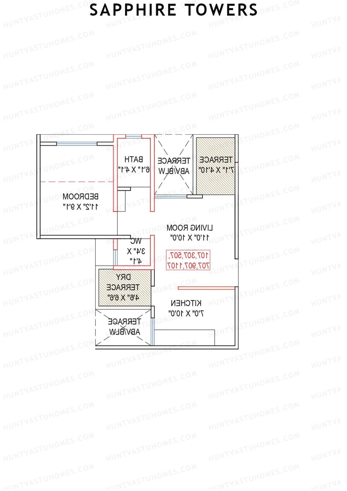 Sapphire Towers Tower A Unit 8 Floor Plan