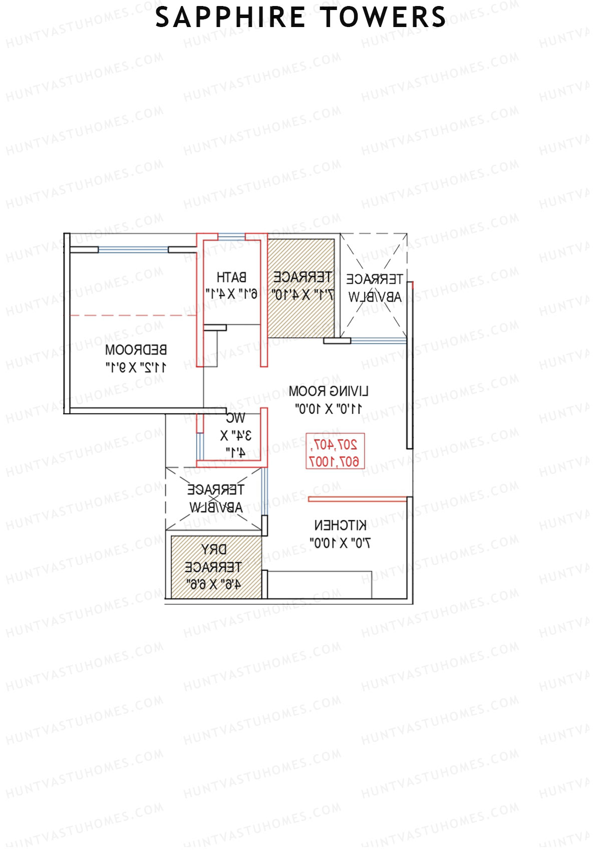 Sapphire Towers Tower A Unit 8 Floor Plan