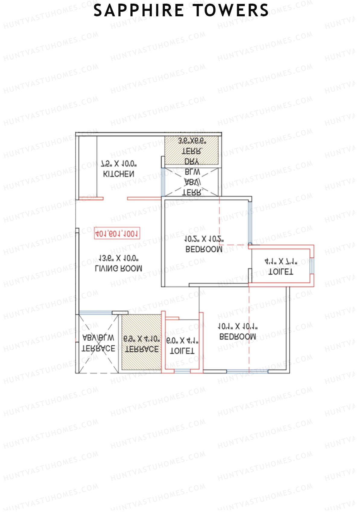 Sapphire Towers Tower B Unit 2 Floor Plan