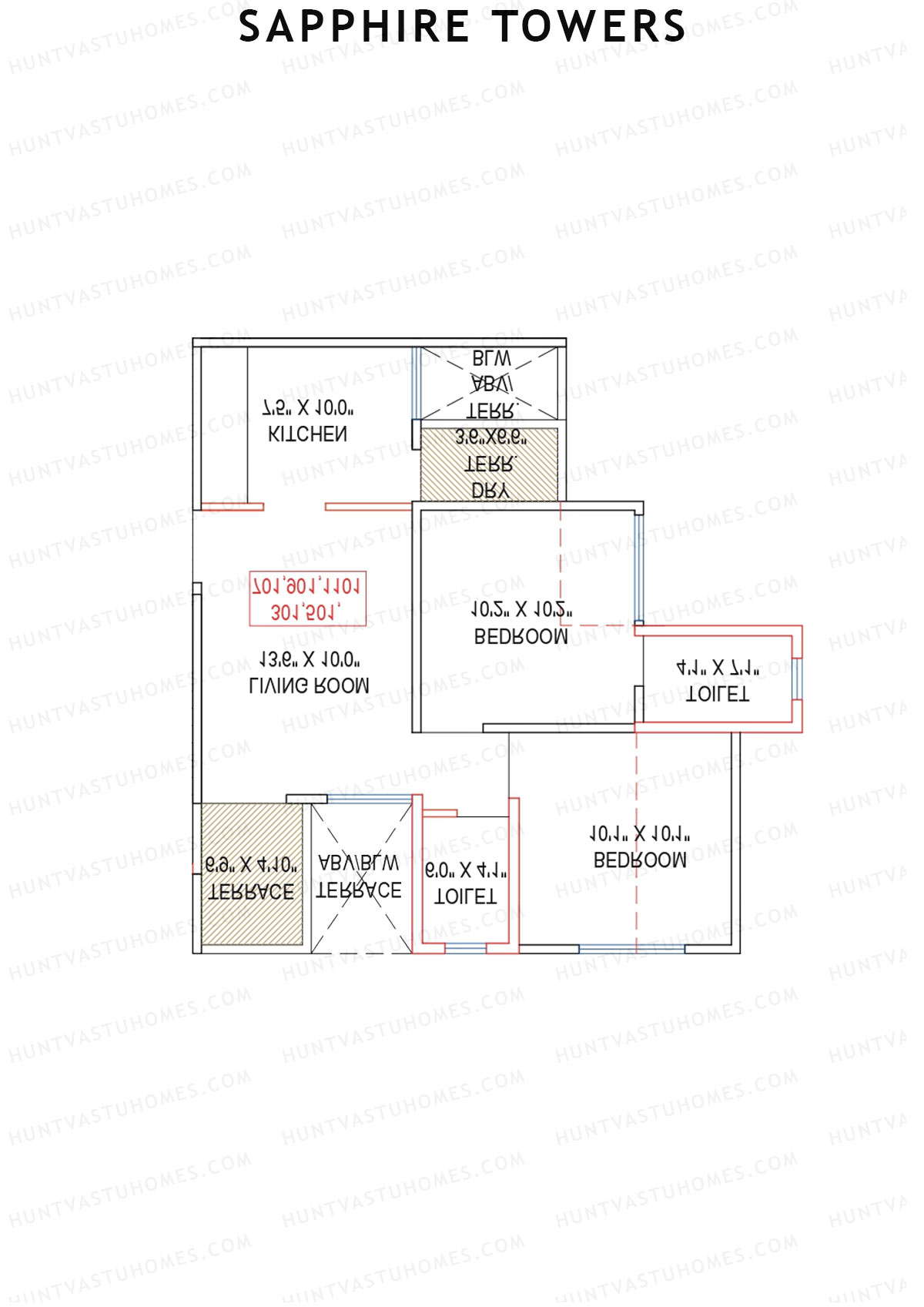 Sapphire Towers Tower B Unit 2 Floor Plan