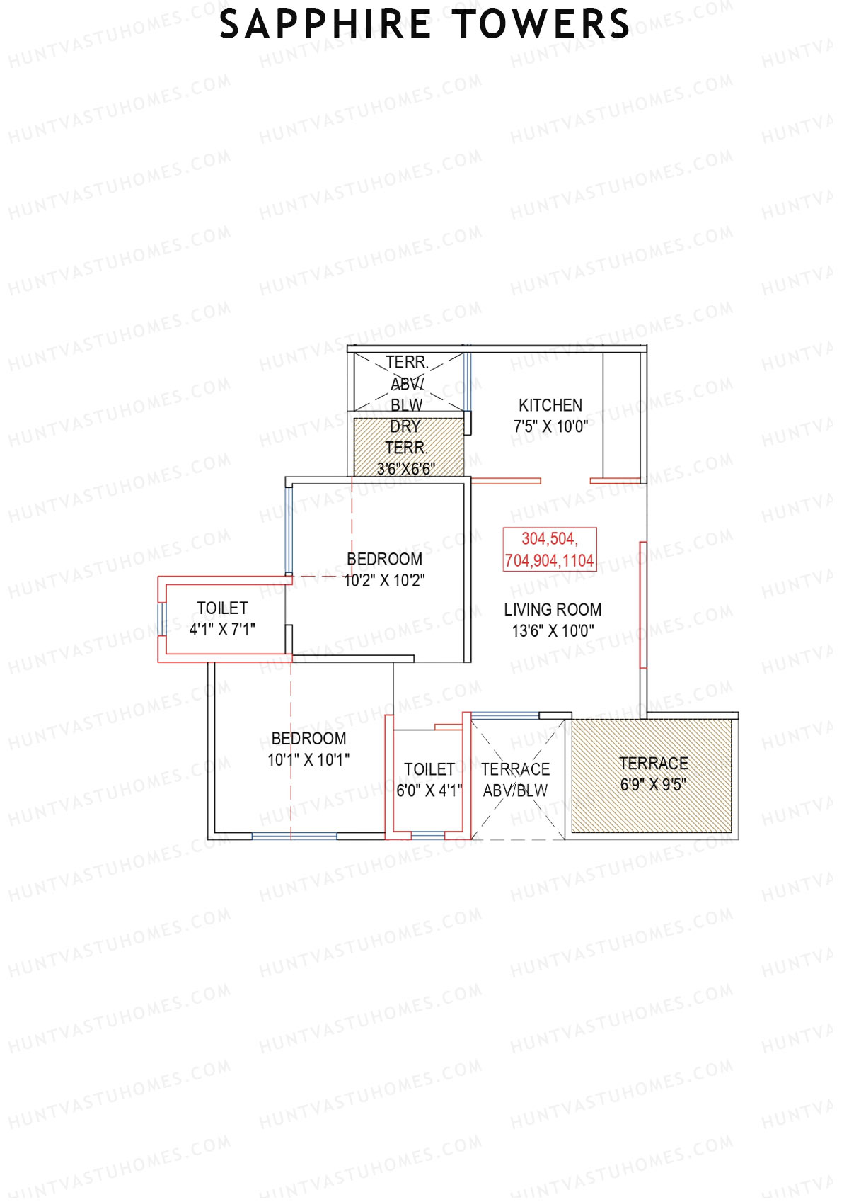 Sapphire Towers Tower B Unit 4 Floor Plan