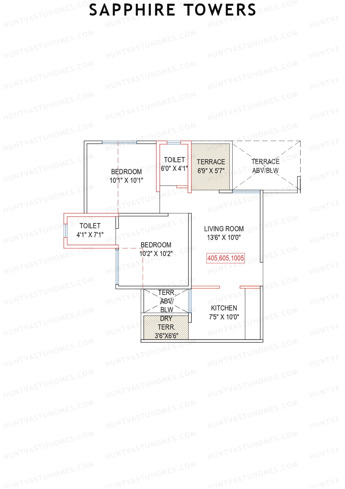 Sapphire Towers Tower B Unit 5 Floor Plan