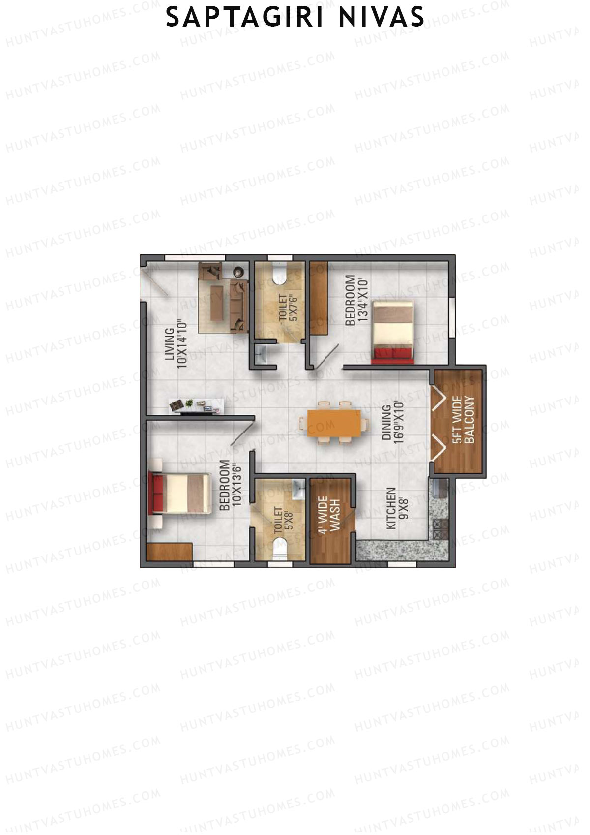 Saptagiri Nivas Block A Unit 4 Floor Plan