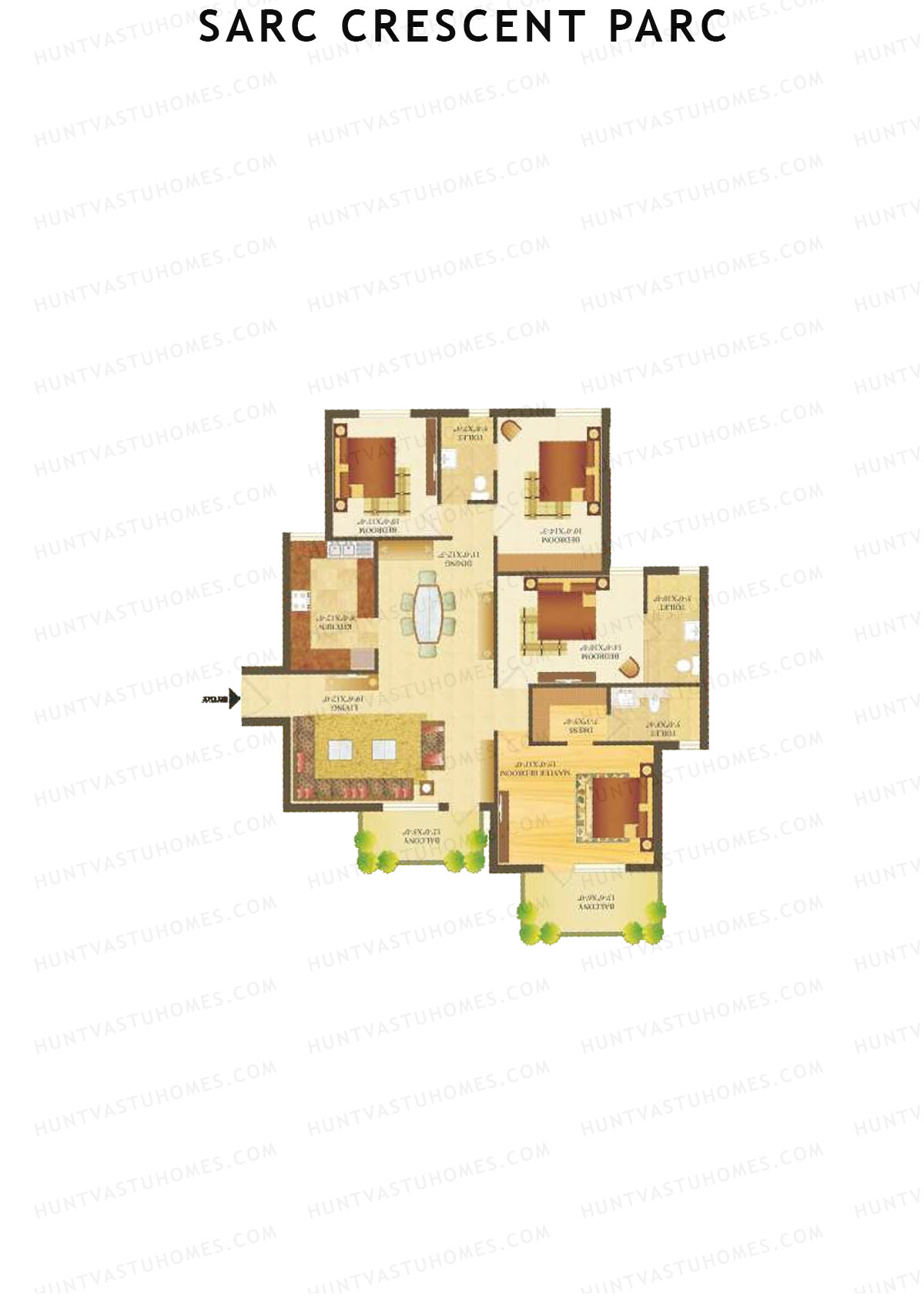 Sare Crescent Parc Tower 10 Unit 1 Floor Plan